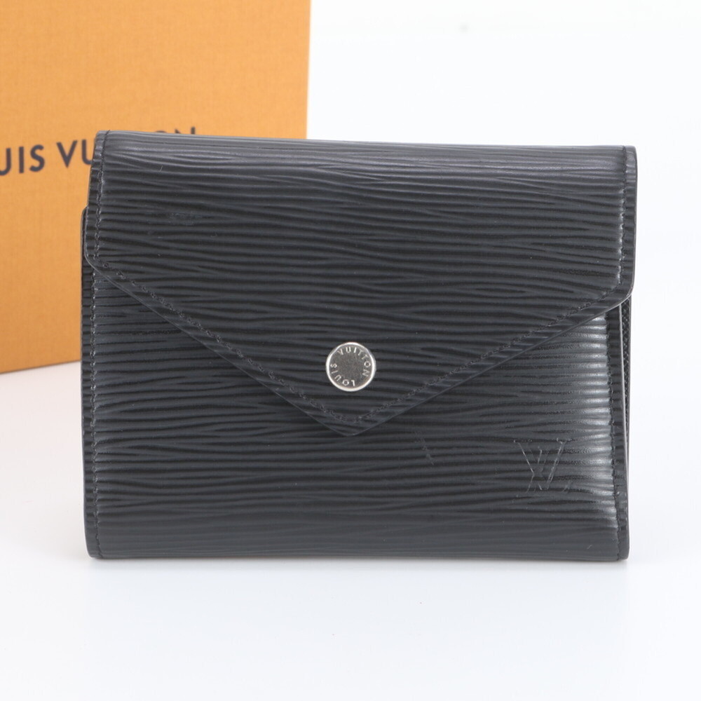 Louis Vuitton Epi Portefeuille Victorine M62173 Leather Tri-fold Wallet Compa...